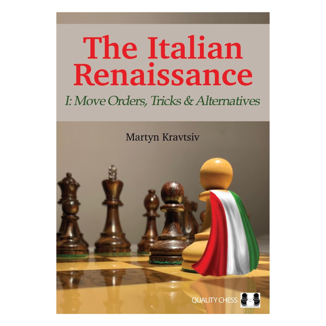 Bogen The Italian Renaissance, vol. 1 dykker ned i Italiensk åbning og "Bishop Opening" som alternativer til Berlin Wall og Marshall-angrebet. Den giver særligt hvidspillere et repertoire mod Petroff-forsvaret.
