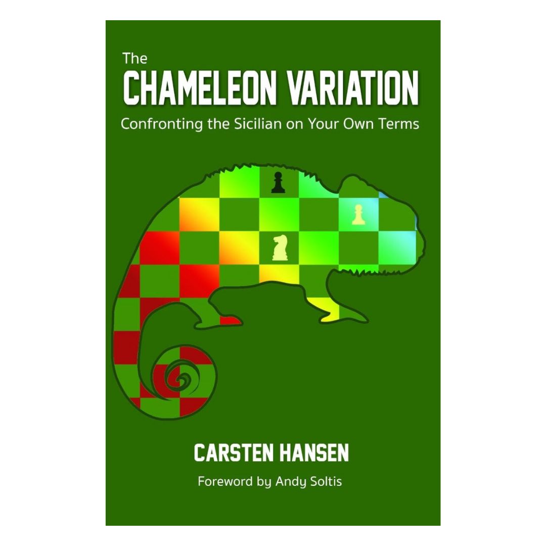 Forside af “Beating the Sicilian – The Chameleon Variation” af Carsten Hansen, med fleksible ideer mod Siciliansk baseret på 1.e4, 2.Nc3 og 3.Nge2.