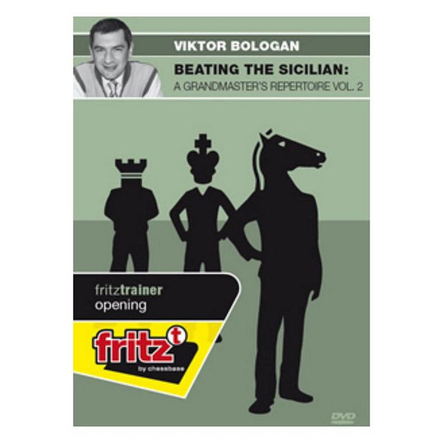 Coveret til skak-dvd'en Beating the Sicilian: Grandmaster Bologan's Repertoire Vol. 2 udgivet af ChessBase, med et billede af stormester Viktor Bologan.